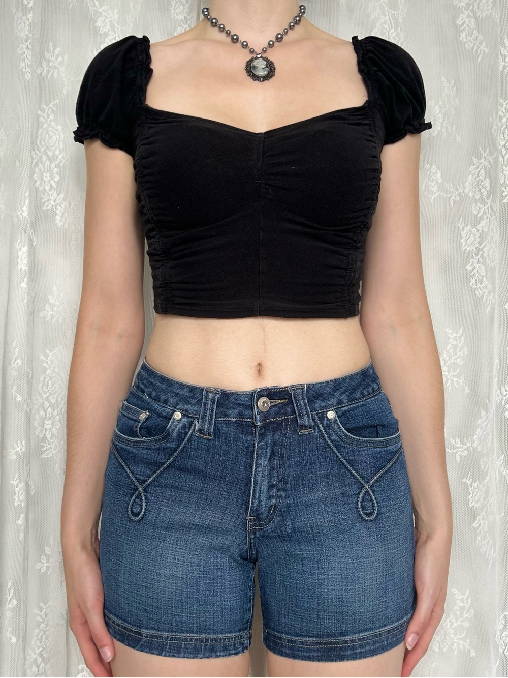 Y2K 2000s High Waisted Denim Shorts